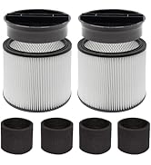 (2) 90304 HEPA Cartridge Replacement Filter with Lids + (4) 90585 Foam Sleeves, Compatible with S...
