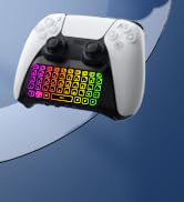 MoKo RGB Backlight Keyboard for Xbox One Controller, Xbox Series X/S, Wireless Chatpad Keypad w/ ...