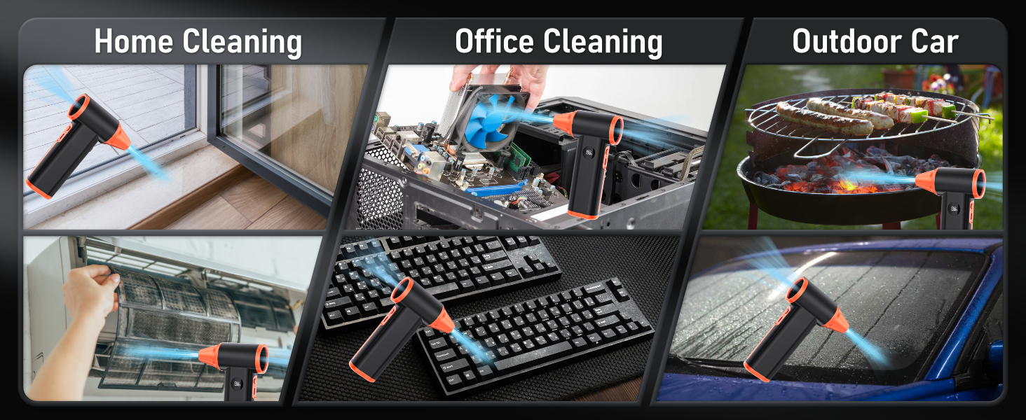 Cordless Car Dryer Air Blower Gun Mini Blower Super Power Turbo Fan