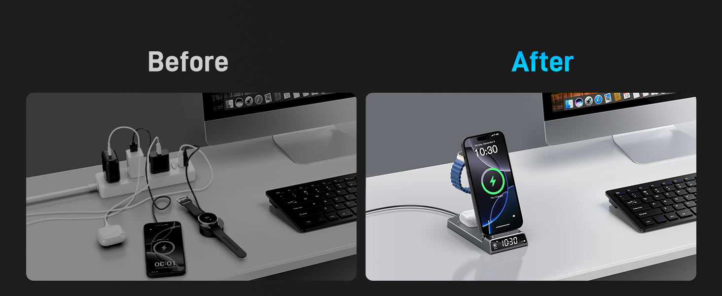 magsafe charger charging station wireless charger iphone magnetic 3 in 1 charging station apple