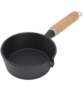 YIHAOSSING Mini Egg Frying Pan, Cast Iron Solid Wood Handle Mini Non Stick Pot, Versatile Skillet...