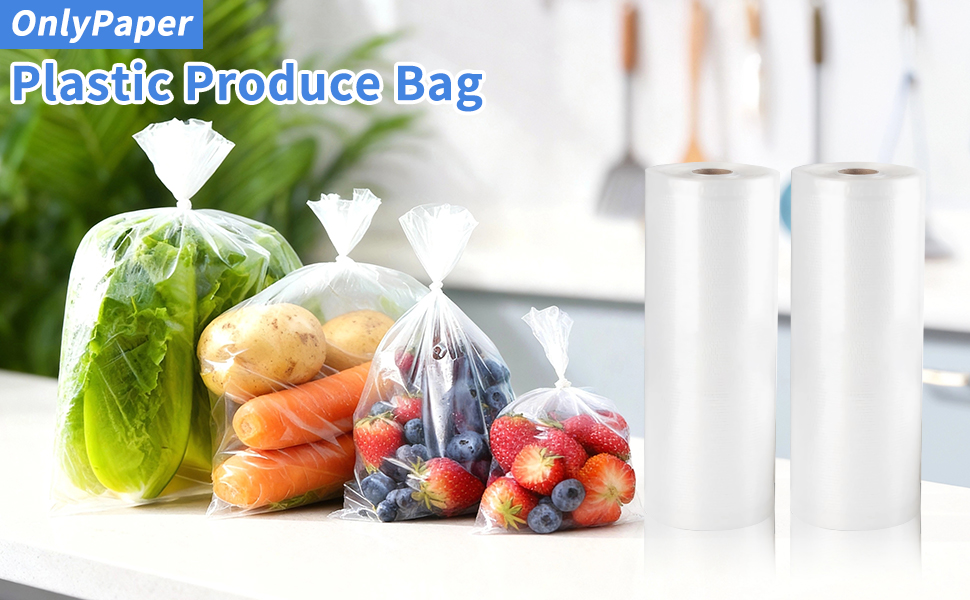 10&amp;#34;x14&amp;#34; Clear Plastic Bags Roll
