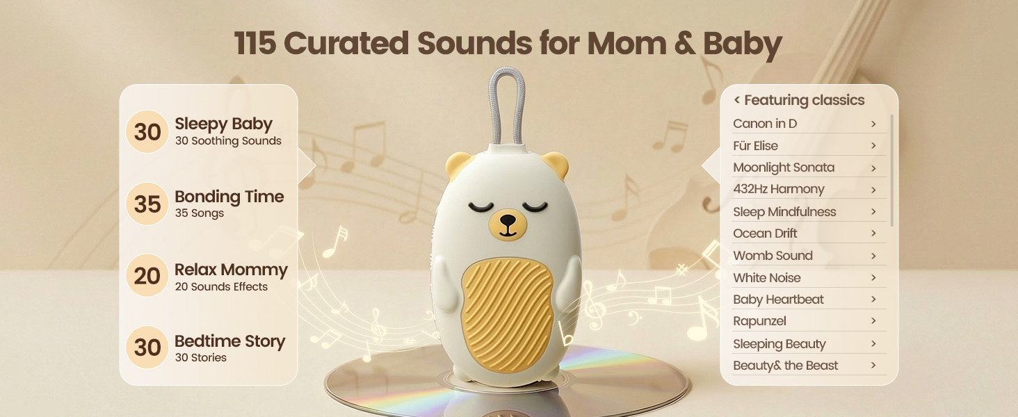 Baby Sound Machine for Sleep, White Noise Machine
