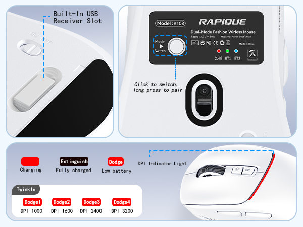 R108 Bluetooth Wireless Mouse