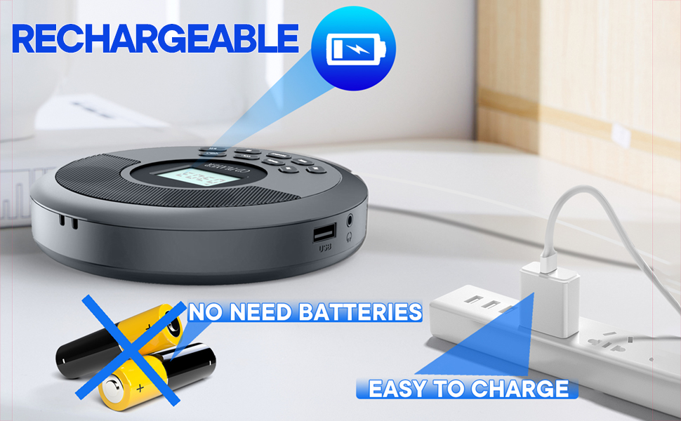 rechargeale cd player