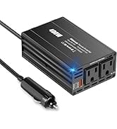 400W Car Power Inverter,DC 12V to 110V AC Car Plug Adapter Outlet Converter with [65W USB-C] /USB...