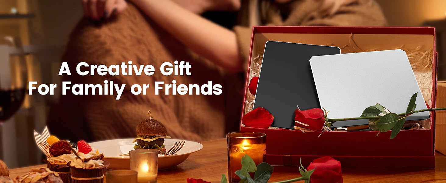 apple mouse pad hard metal mac aluminum magic glass mouse pad imac grey modern gray silver laser