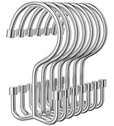OEH Shower Curtain Hooks, 12 Pcs Shower Curtain Rings, Durable Silver Shower Curtain Hooks Rust P...