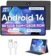 Android 14 Tablet,11 Inch Tablets with Octa Core Processor, 12GB RAM + 128GB ROM 1TB Expand, Wide...