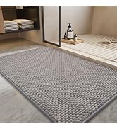 PADOOR-Bath Mat-Super Absorbent Chenille Bathroom Mats-Rubber Backed Bath Mats for Bathroom Non S...