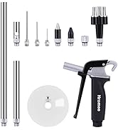 Hromee 12 Pieces High Flow Air Blow Gun Kit with Safe Quiet Xtreme Nozzles Rubber Tip 6/12 Inch E...