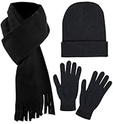 Trail maker Adult Winter Gear Set, Bulk Pack of 50 Sets- Beanie Hat,Gloves &amp; Scarf Combo,Warm Kni...
