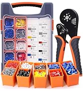 2200PCS Hexagonal Ferrule Crimping Tool Kit –Amliber AWG30-5 Self-Adjusting Wire Ferrule Crimper ...