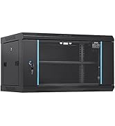 VEVOR 6U Wall Mount Network Server Cabinet, 15.5'' Deep, Server Rack Cabinet Enclosure, 200 lbs M...