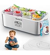 Suteck Yogurt Maker - Stainless Steel Yogurt Makers with Adjustable Time &amp; Temp Control,Automatic...