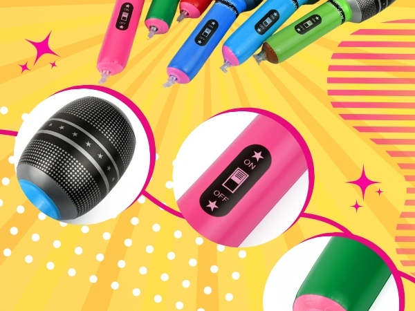 6 Pieces 25cm Inflatable Microphones Balloon