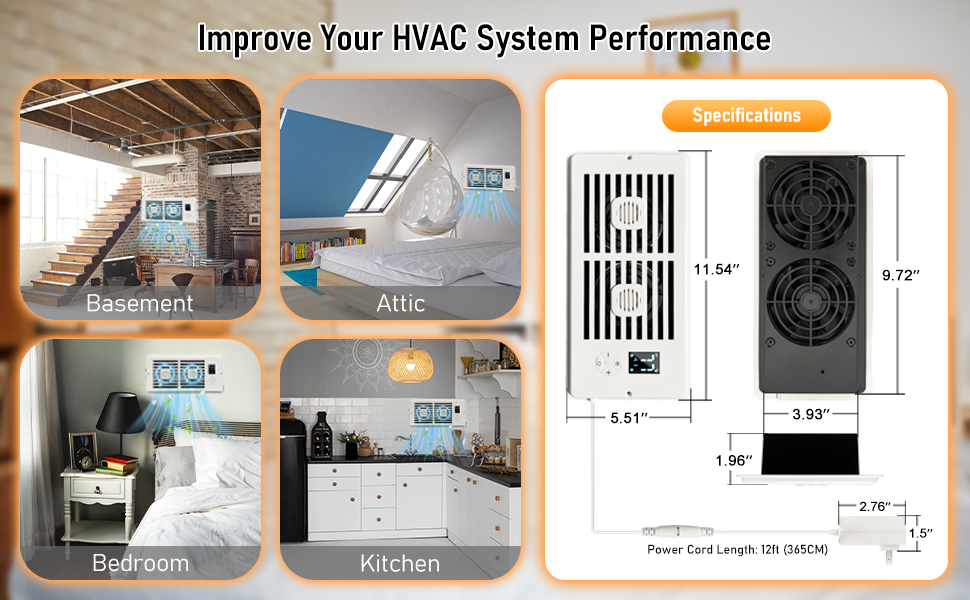 floor vent fan booster