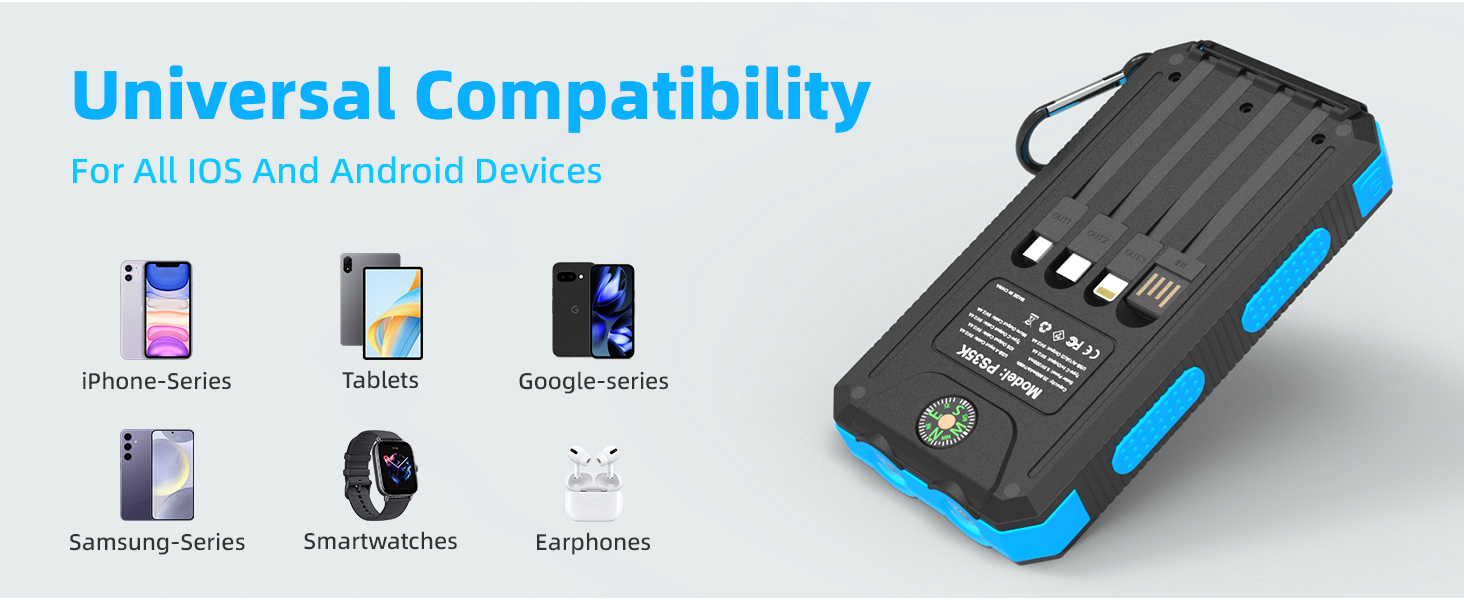 USB battery pack portable power bank solar charger