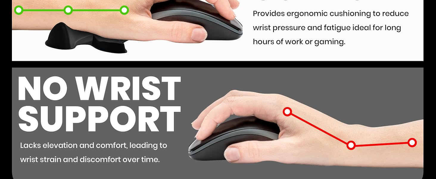 comfilax wrist rest black mouse pad