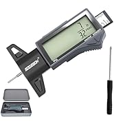 GODESON Digital Tire Tread Depth Gauge - IP54 Waterproof, 2.5" LCD Screen, 3 Modes (Fraction/Inch...