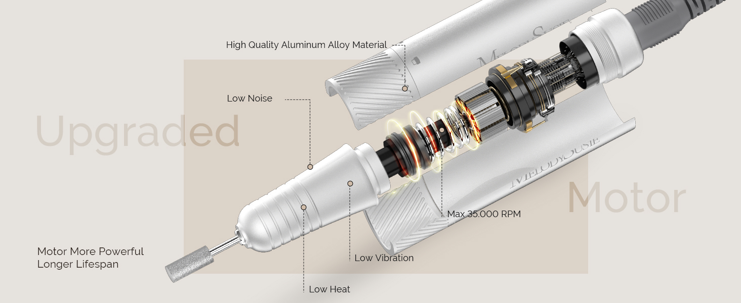 35,000 RPM High Speed Nail Drill Coreless Motor-SM320G