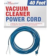 Heavy Duty 40ft Vacuum Power Cord 18/3 Compatible with Windsor Sensor Versamatic Flexamatic Uprig...