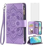 Asuwish Phone Case for Samsung Galaxy A16 5G/4G Wallet Cover with Tempered Glass Screen Protector...
