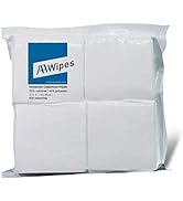 AAwipes Cleanroom Wipes Lint Free Wipes 4" x 4" Cellulose/Polyester Blend (4" x 4"-600 Pcs)