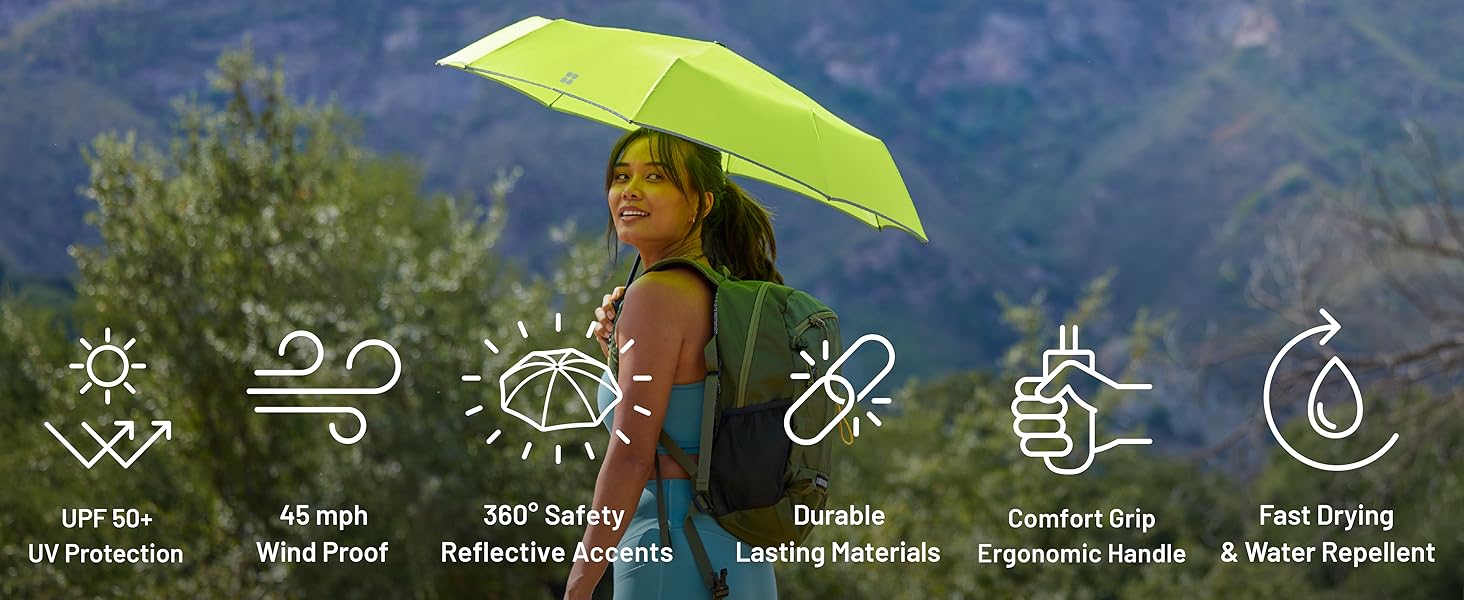 Travel Umbrella, durable, Sun protection, wind tested, lightweight