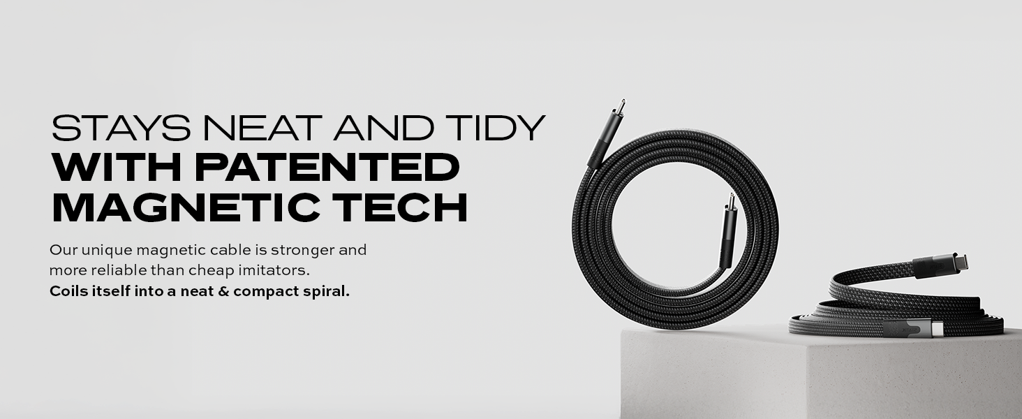magstack statik magtame anti-tangle tangle-free magnetic charging cable iphone usb c usbc usb-c