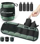 Sportneer 20lbs/Pair Adjustable Ankle Weights for Women and Men, Modularized Leg Weight for Yoga,...