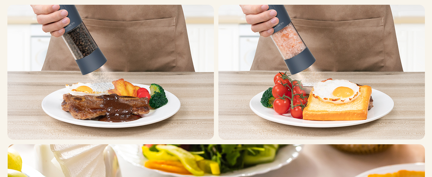 electric salt and pepper grinder set