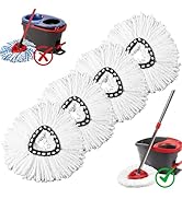 Jikefa 4 Pack Mop Heads Replacements, Compatible with O Cedar Easywring 1-Tank System Easy Wrin S...