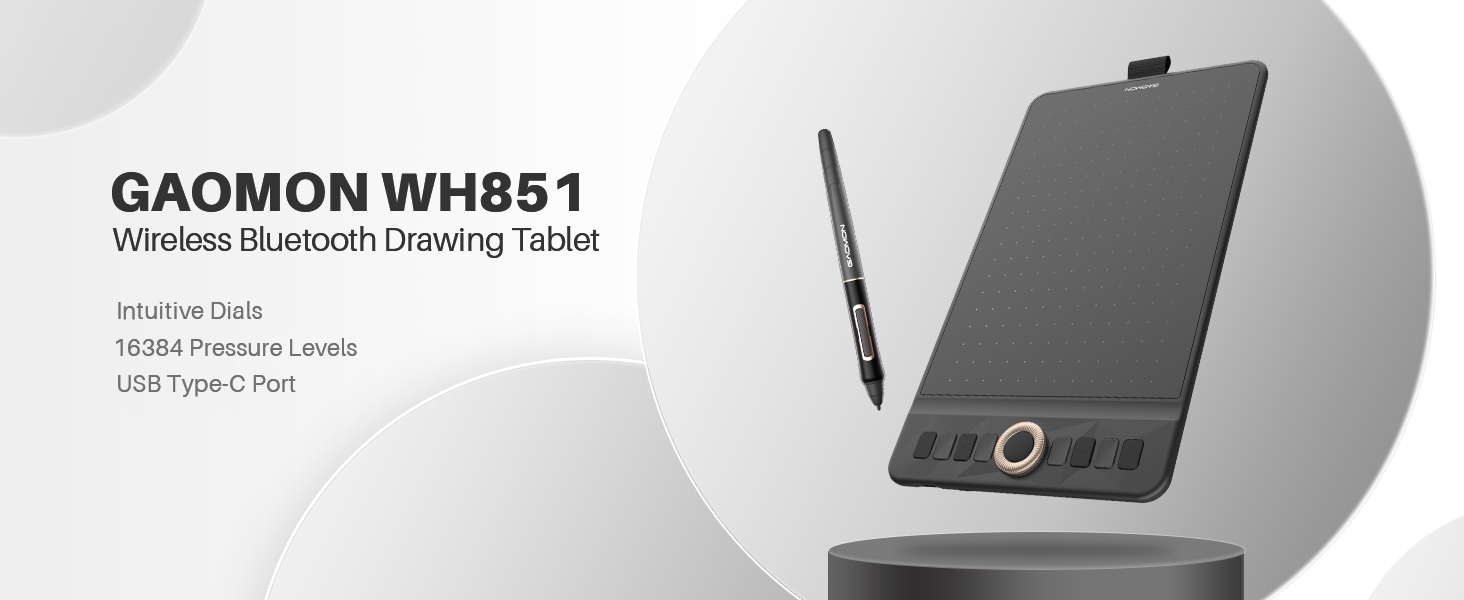 GAOMON WH851 Wireless Bluetooth Pen Tablet