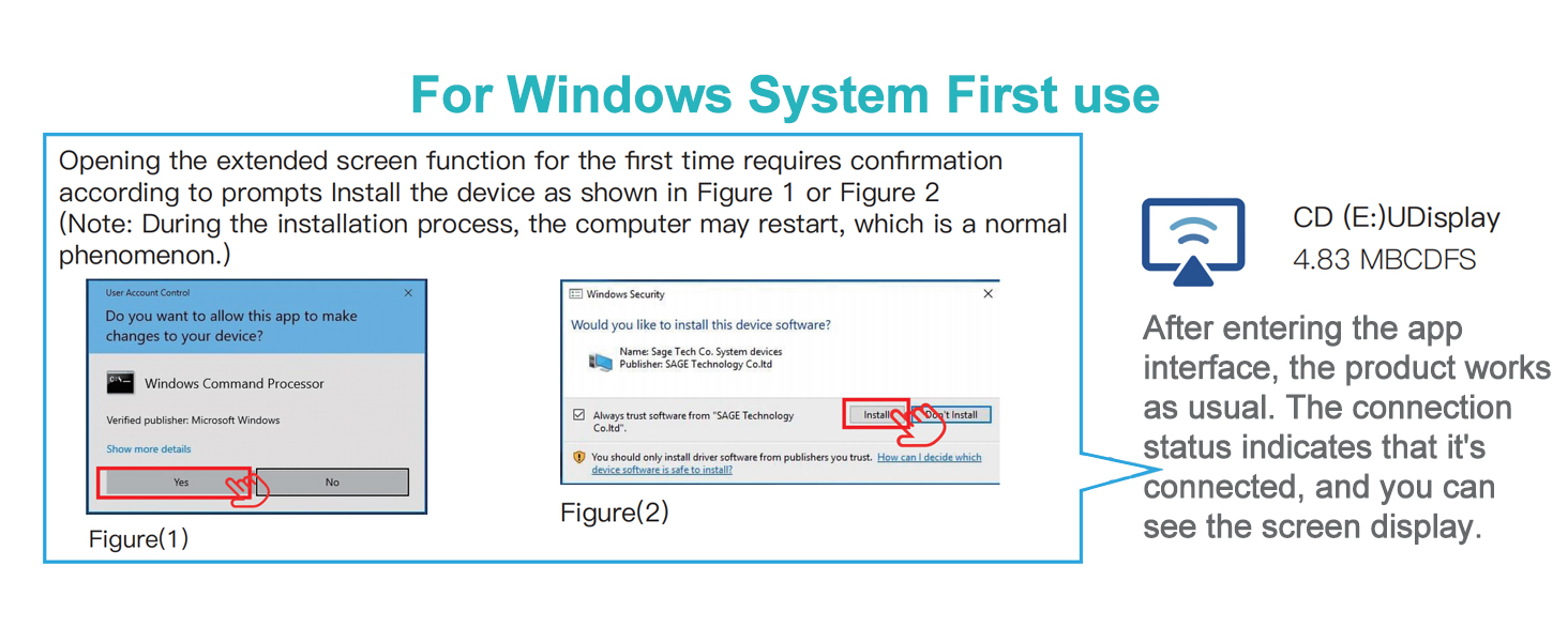 USB/USB C to dual HDMI Adapter for windows