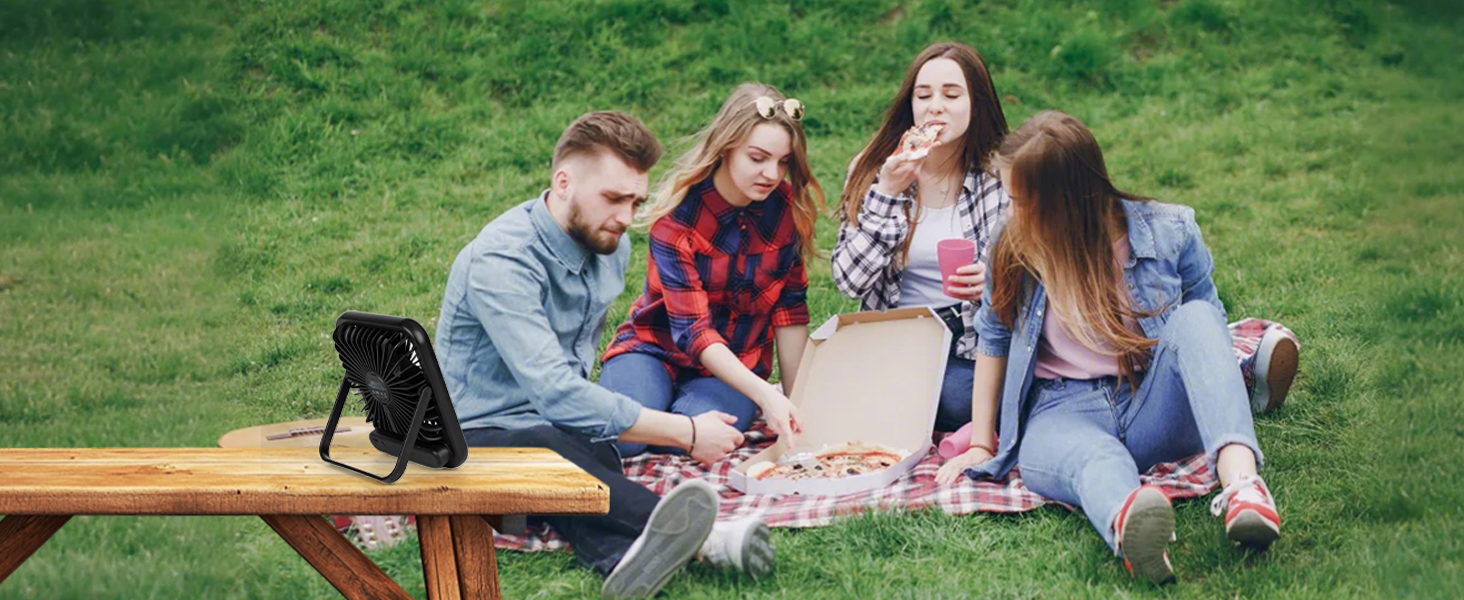Small Desk Fan Quiet Battery Powered