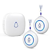 Wireless Caregiver Pager, Medical Alert Systems with 2 Call Buttons and 1 Receiver for Seniors/El...