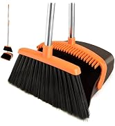 XXFLOWER Broom and Dustpan Set,Dustpans with Broom Combo for Home,Heavy Dust Broom and Dustpan Co...
