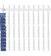 10Pcs Station Display Strips Plastic Hanging Display Strips with Hooks, Merchandise Display Clip ...