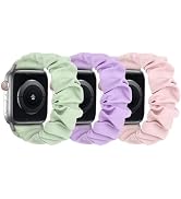 sylacor Scrunchie Bands Compatible with Kids Apple Watch Band, Cute Stretchy Breathable Strap for...