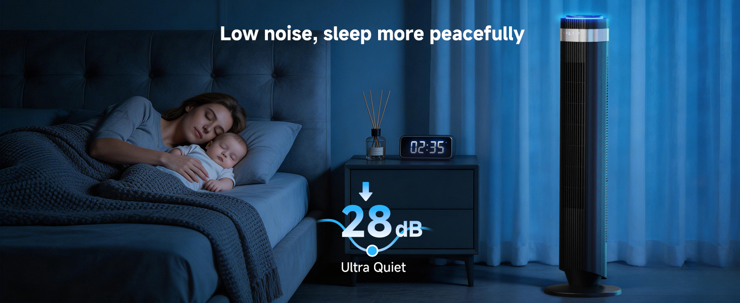 28dB Quiet for Sleep