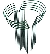Plant Support Stakes, 10 Pack Metal Peony Cages and Support, Plant Stakes for Indoor Outdoor Plan...