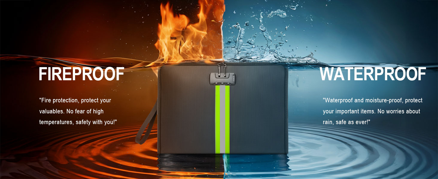 fireproof money bag with lock