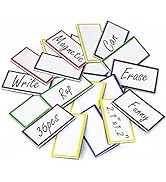 36Pcs Writable Magnets Labels Dry Erase Magnet Name Tag with Case,2.1" x 1.2" Small Reusable Magn...