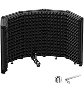 Moukey Microphone Insulation Sound Insulation Sound Shield Isolation, 5 Sides Microphone Sound-Ab...