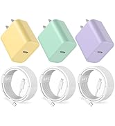 3 Pack USB C Charger, 20W PD USB C Wall Fast Charger Adapter with 3 Pack [MFi Certified] 6FT Type...