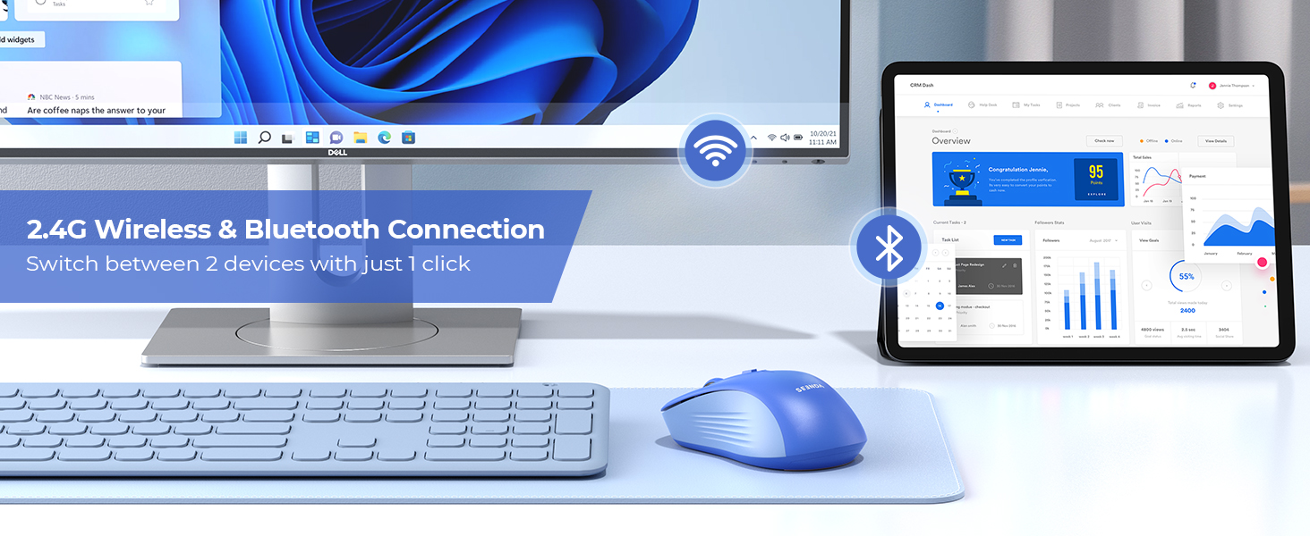 bluetooth mouse blue