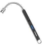 Futratrix Electronic Candle Lighter Arc Windproof Flameless USB Rechargeable Electric Lighter (1 ...