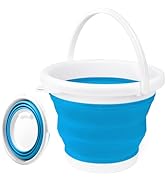 10L Collapsible Mop Bucket with Handle for Cleaning, Portable Car Wash Bucket Garden Cleaning Sup...