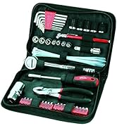 Apollo Tools 56 Piece Compact Metric Auto Tool Set in Zippered Case, Small Mechanic Tool Set for ...